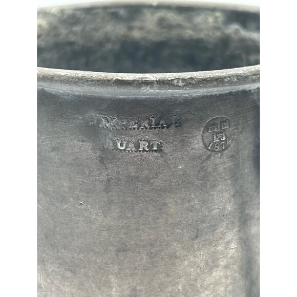 Antique Imperial Quart Victorian Pewter Mug 1874 L&R Merry - Picture 3 of 8